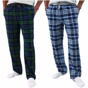 Eddie Bauer Men Flannel Pant, 2-pack ~ GREEN Set
